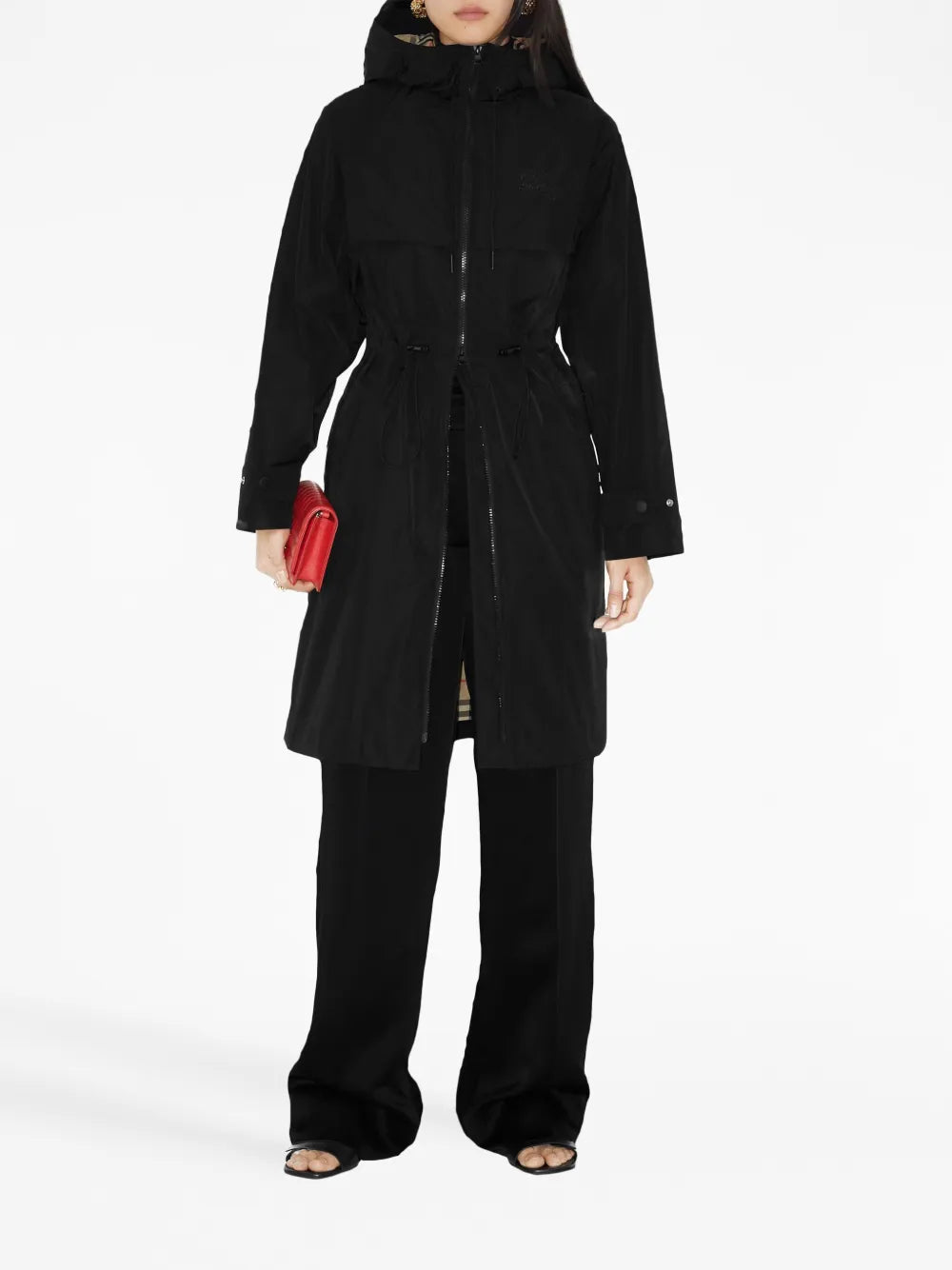 Ekd Embroidered Hooded Coat