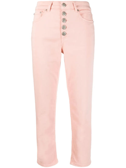 Cropped Dyed Tapered Jeans