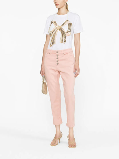 Cropped Dyed Tapered Jeans