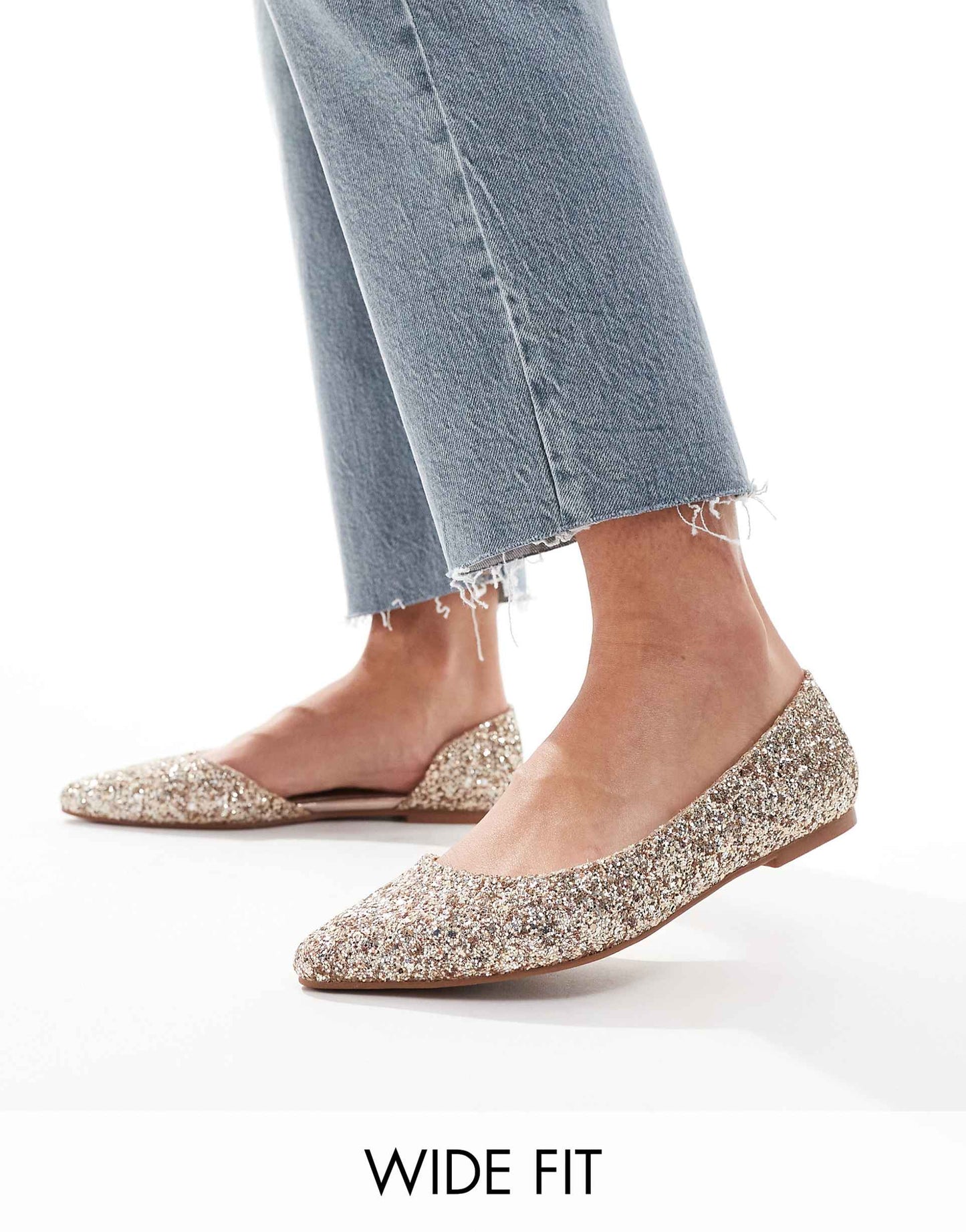 Wide Fit Virtue D'Orsay Pointed Ballet Flats