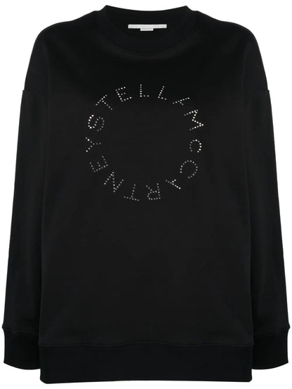 Rhinestone-Embellished Logo Sweatshirt