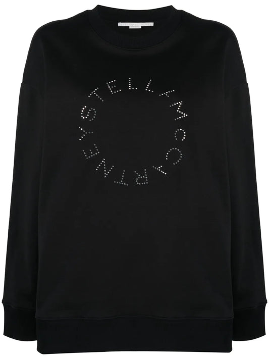 Rhinestone-Embellished Logo Sweatshirt
