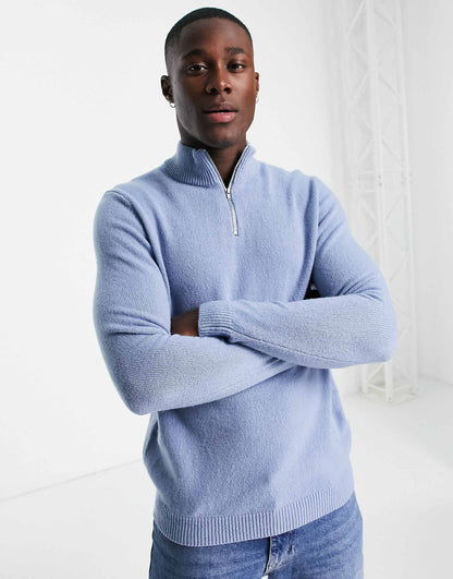Lambswool Half Zip Jumper