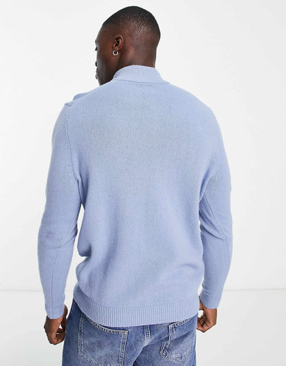 Lambswool Half Zip Jumper