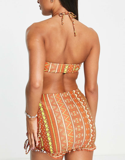 Inspired Bandeau Bikini Top With Ring Detail