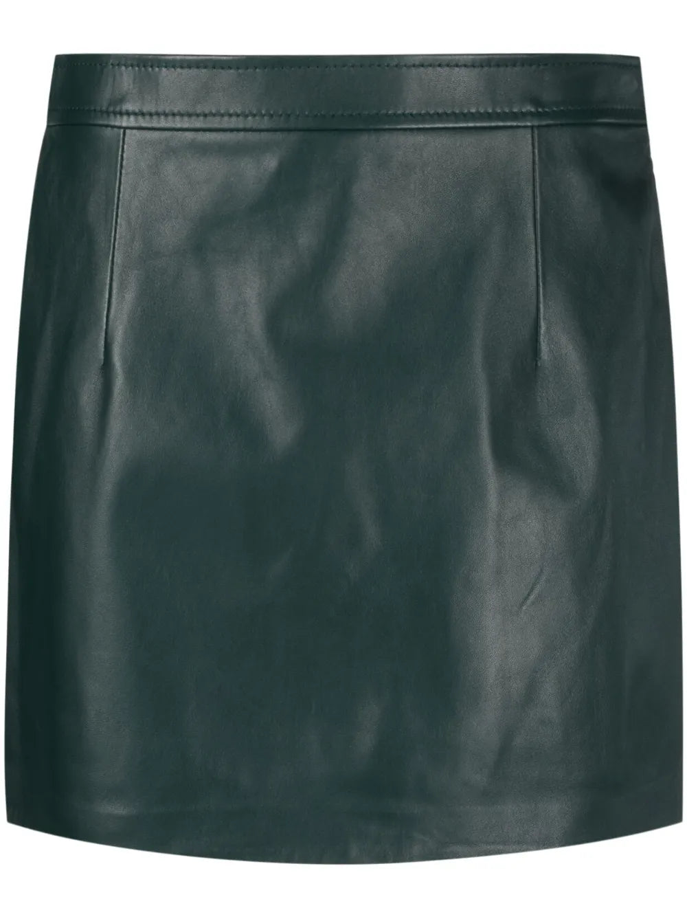 High-Waist Mini Leather Skirt