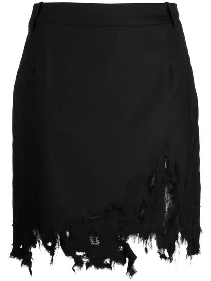 Distressed Office Skirt