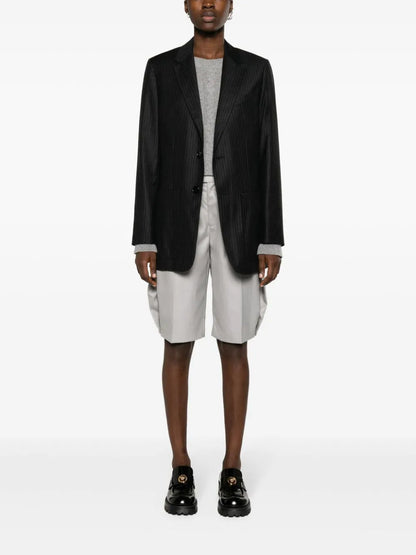 Pinstripe-Pattern Wool Blazer