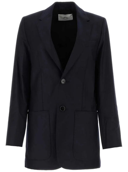 Single-Breasted Wool Blazer