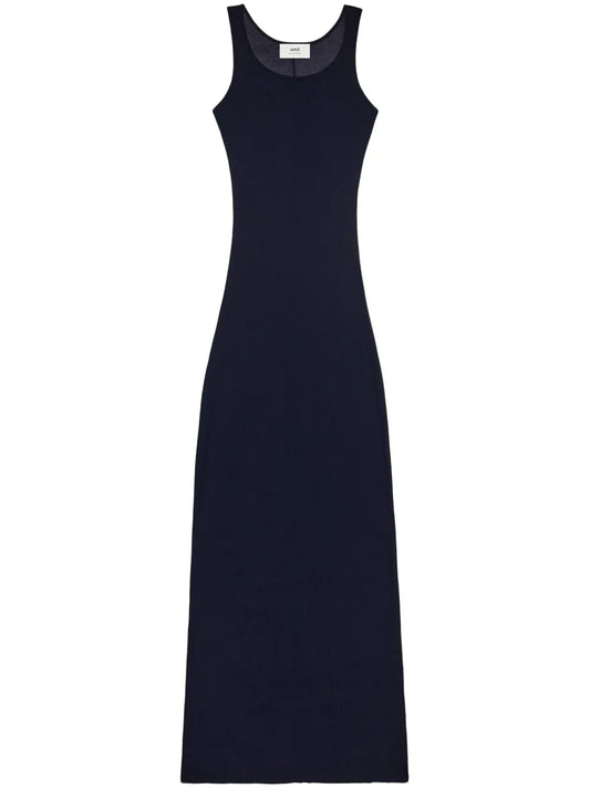 Ribbed Jersey Sleeveless Maxi Dress
