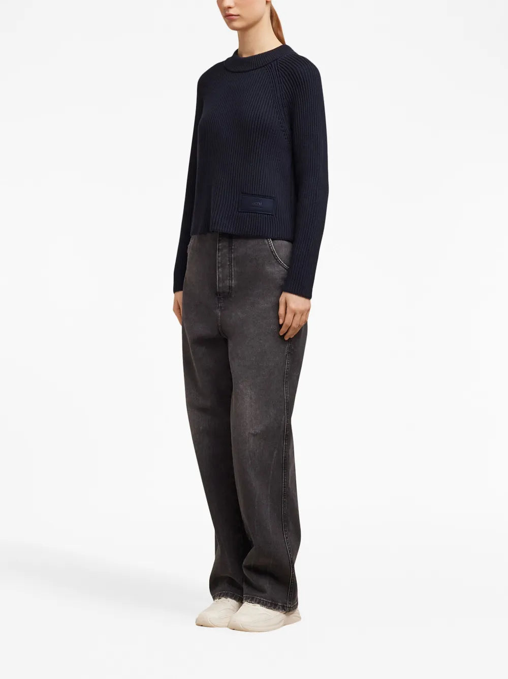 Logo-Patch Knitted Jumper