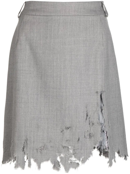 Distressed Office Skirt