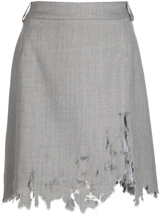 Distressed Office Skirt