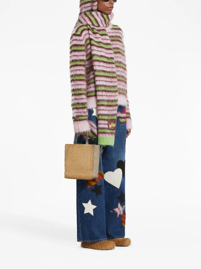 Striped Mohair-Blend Jumper