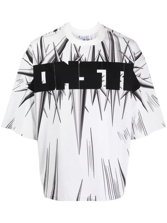 Spikes Logo-Print Cotton T-Shirt