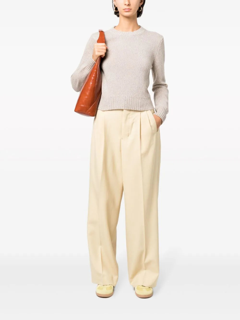 Wide-Leg Tailored Trousers