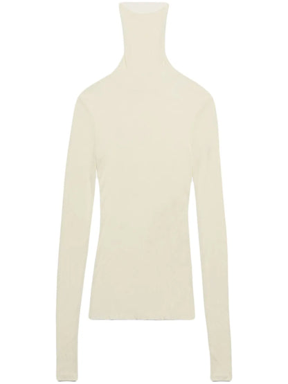 Roll-Neck Ribbed Sweater