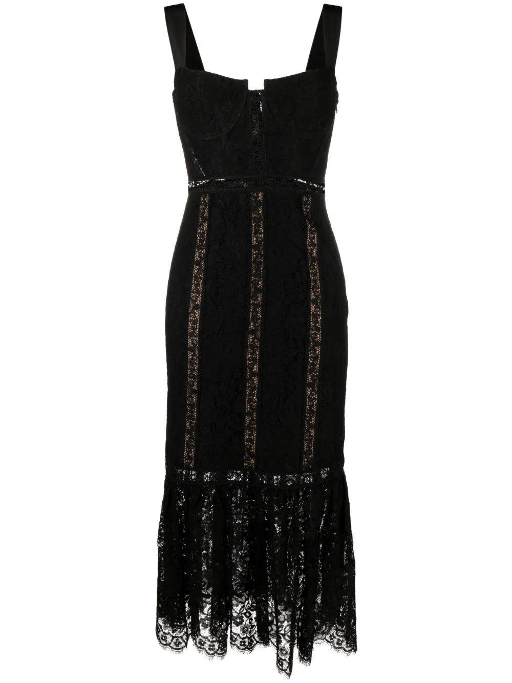 Floral Lace Sleeveless Midi Dress