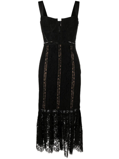 Floral Lace Sleeveless Midi Dress