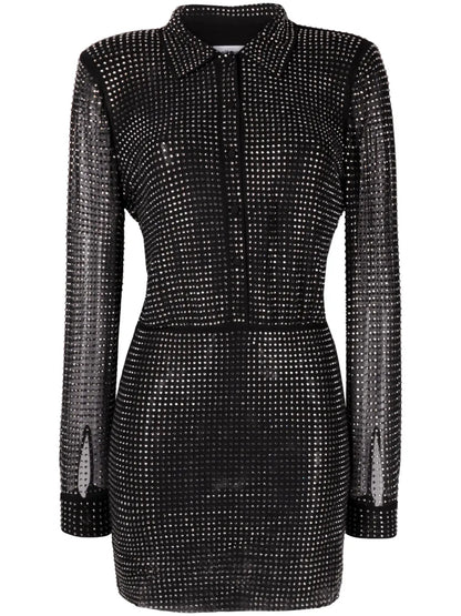 Rhinestone-Embellished Minidress