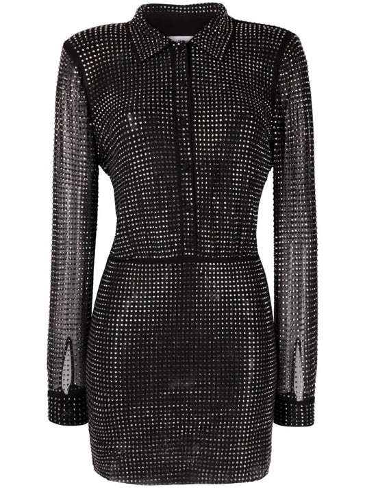 Rhinestone-Embellished Minidress