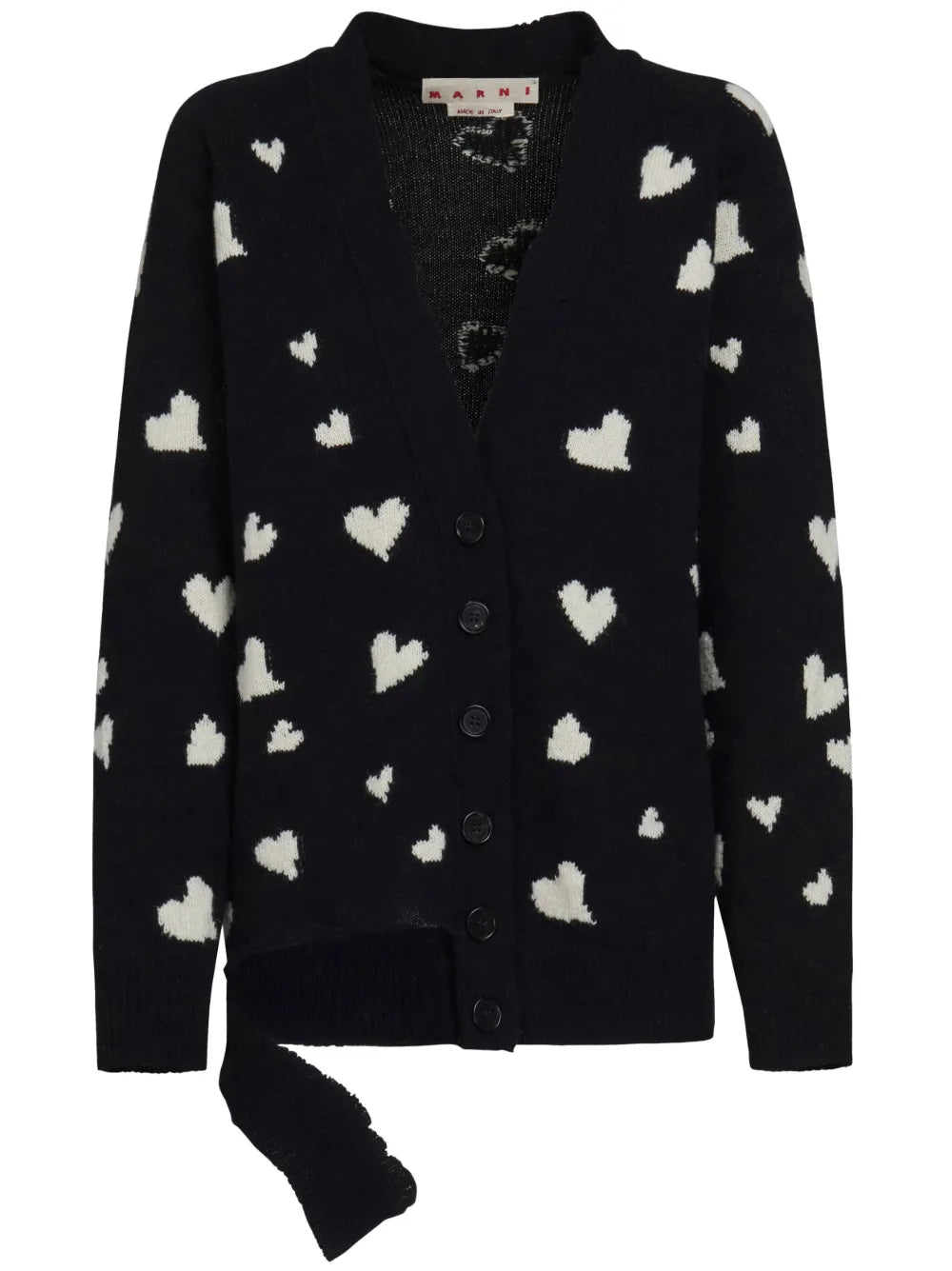 Bunch Of Hearts Alpaca-Wool Cardigan