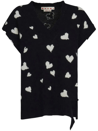 Bunch Of Hearts Alpaca-Wool Vest