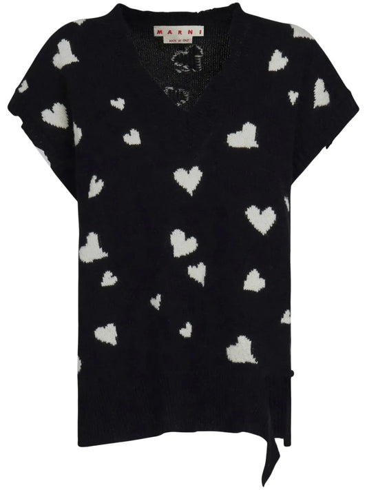 Bunch Of Hearts Alpaca-Wool Vest