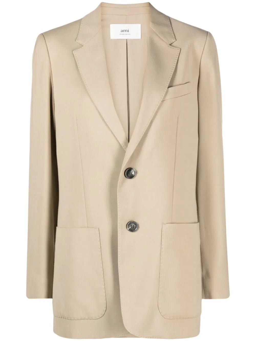 Notched-Lapel Single-Breasted Blazer