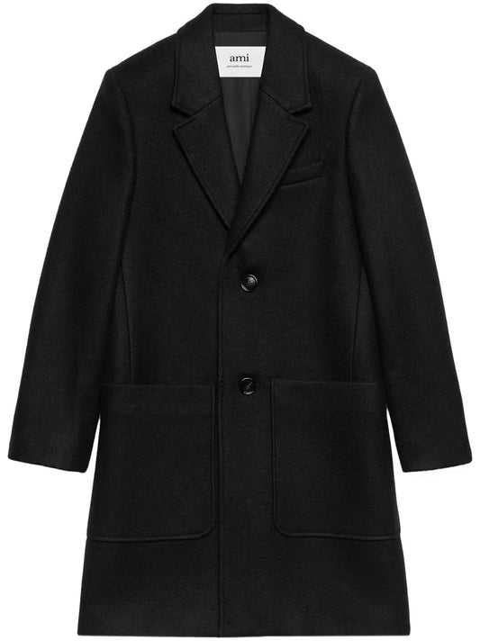 Single-Breasted Wool Coat