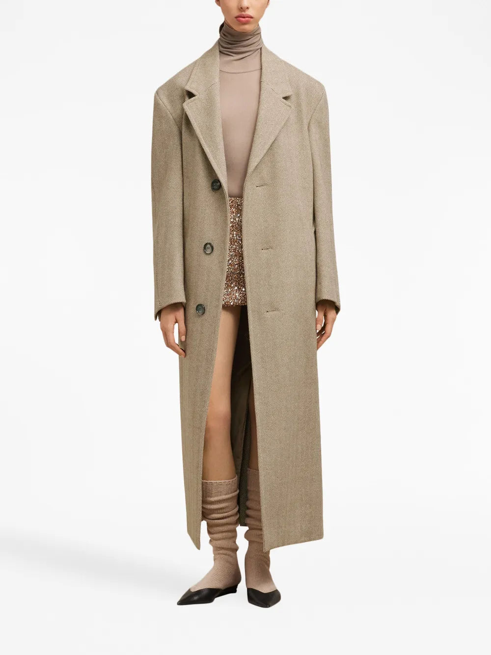 Single-Breasted Long Coat