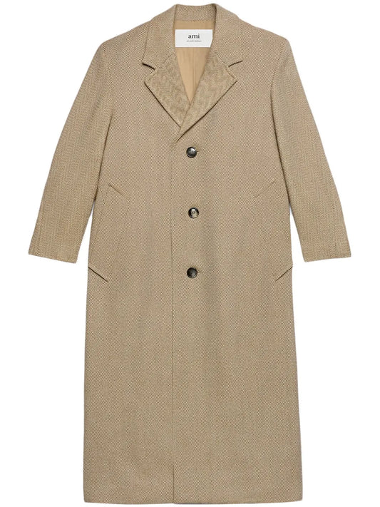 Single-Breasted Long Coat