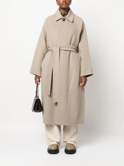 Belted Single-Breasted Coat