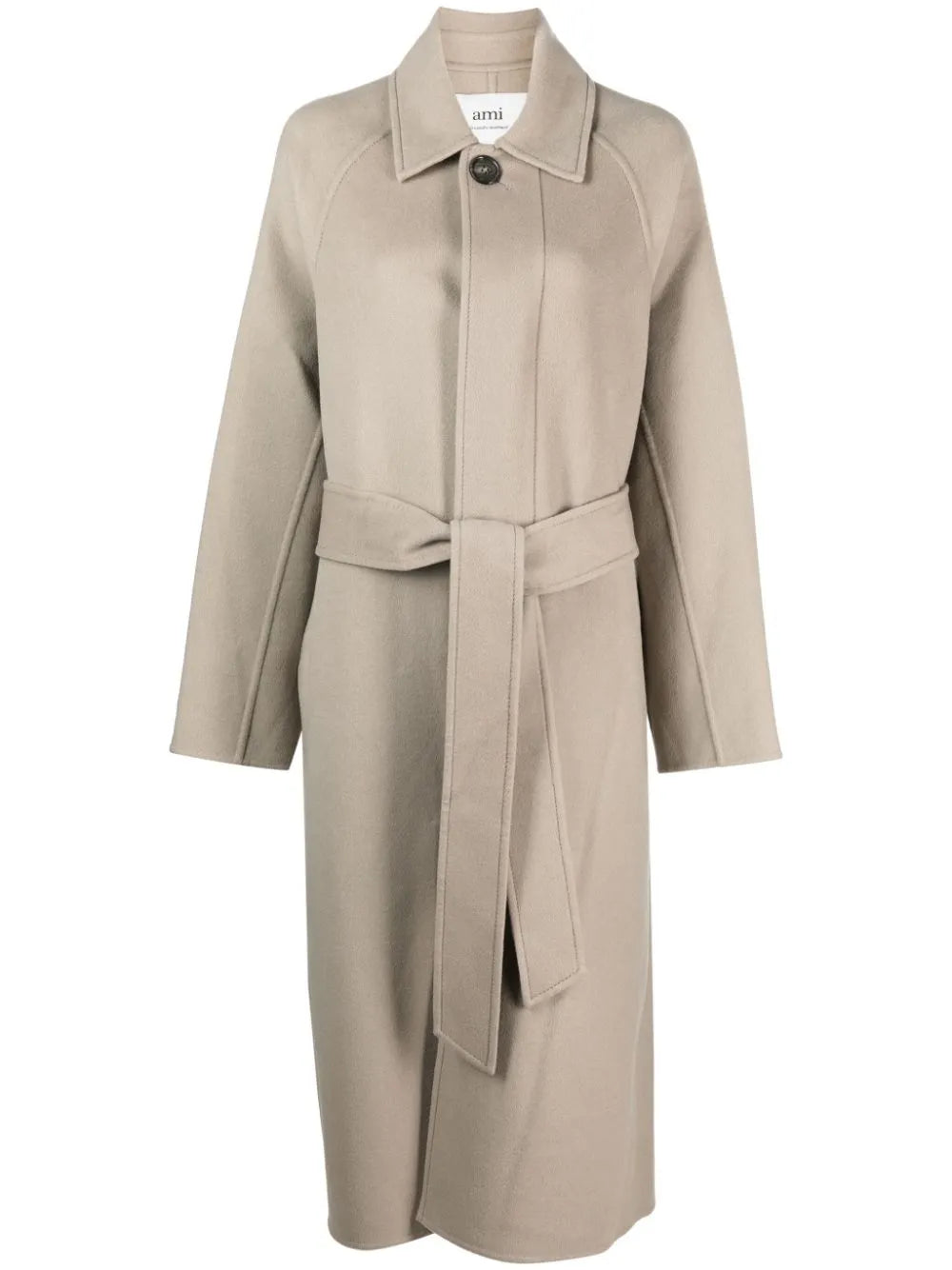 Belted Single-Breasted Coat