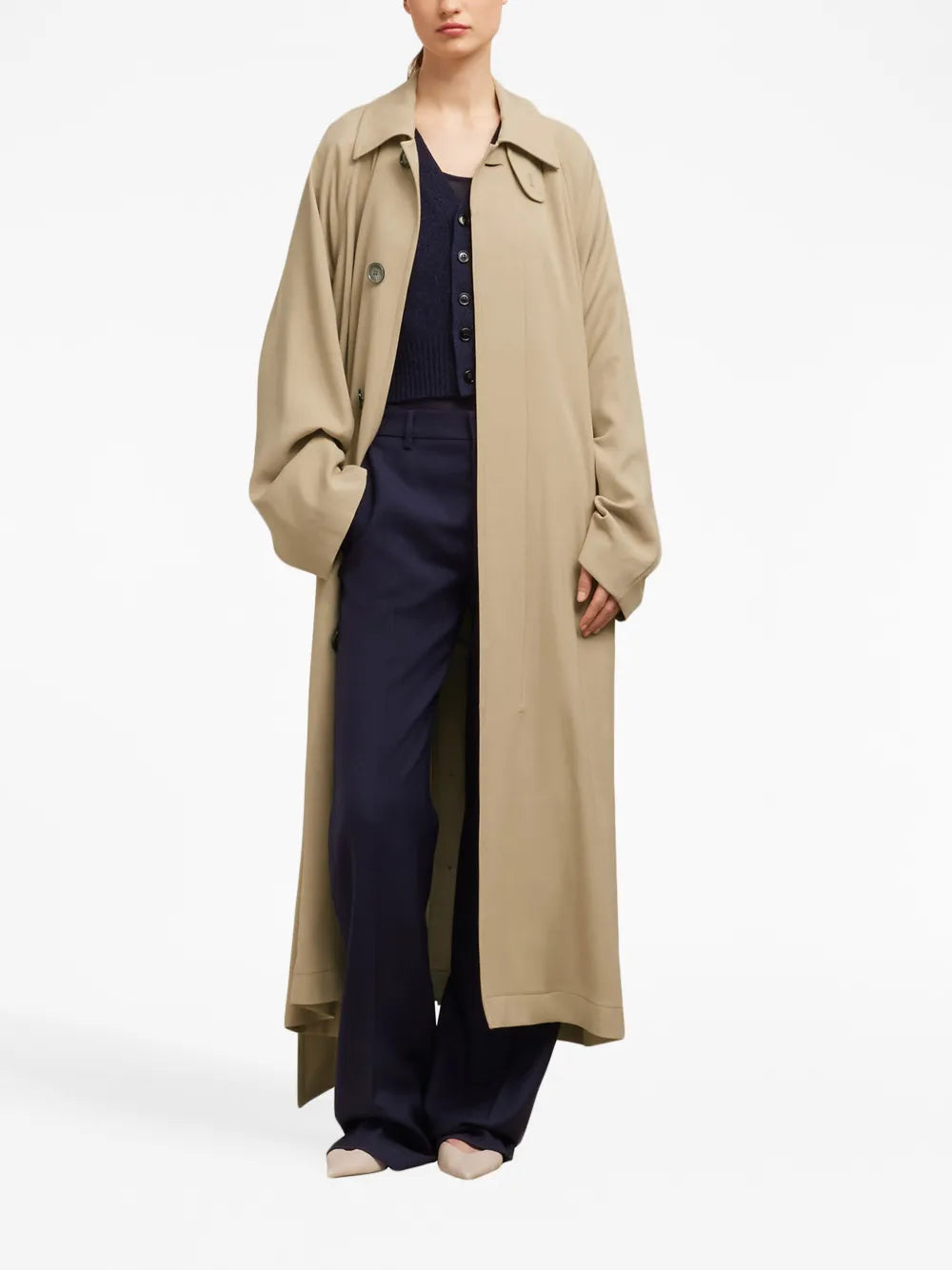Single-Breasted Belted Trench Coat