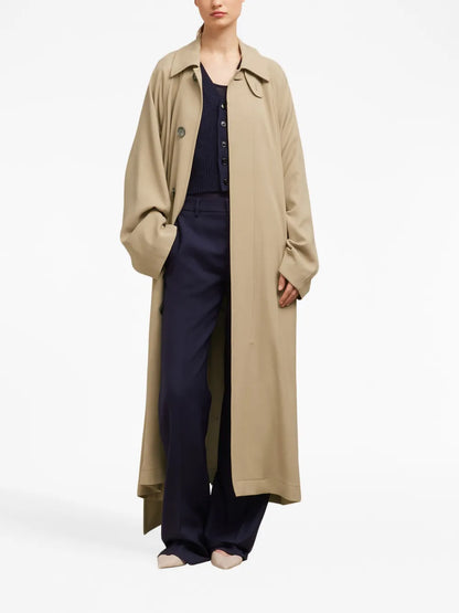 Single-Breasted Belted Trench Coat