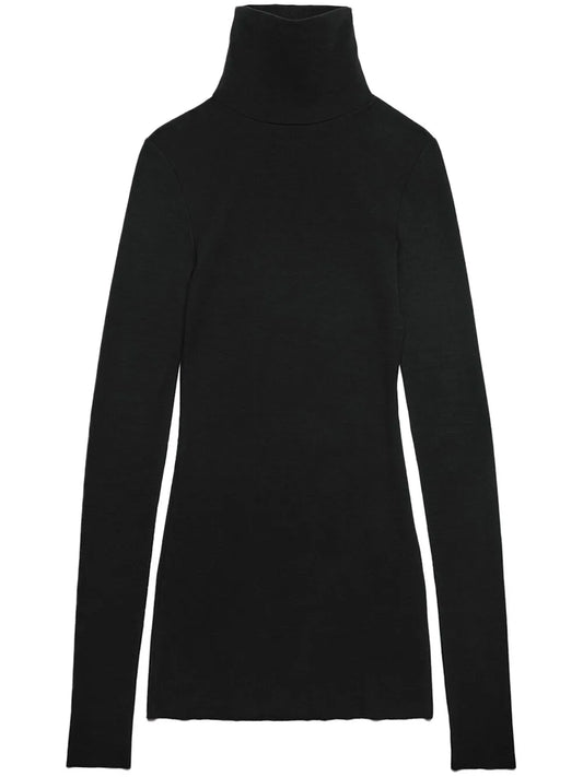 High-Neck Knitted Minidress