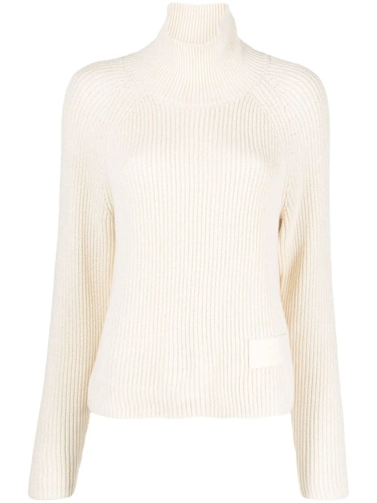 High-Neck Ribbed Jumper