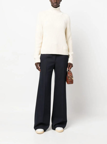High-Neck Ribbed Jumper