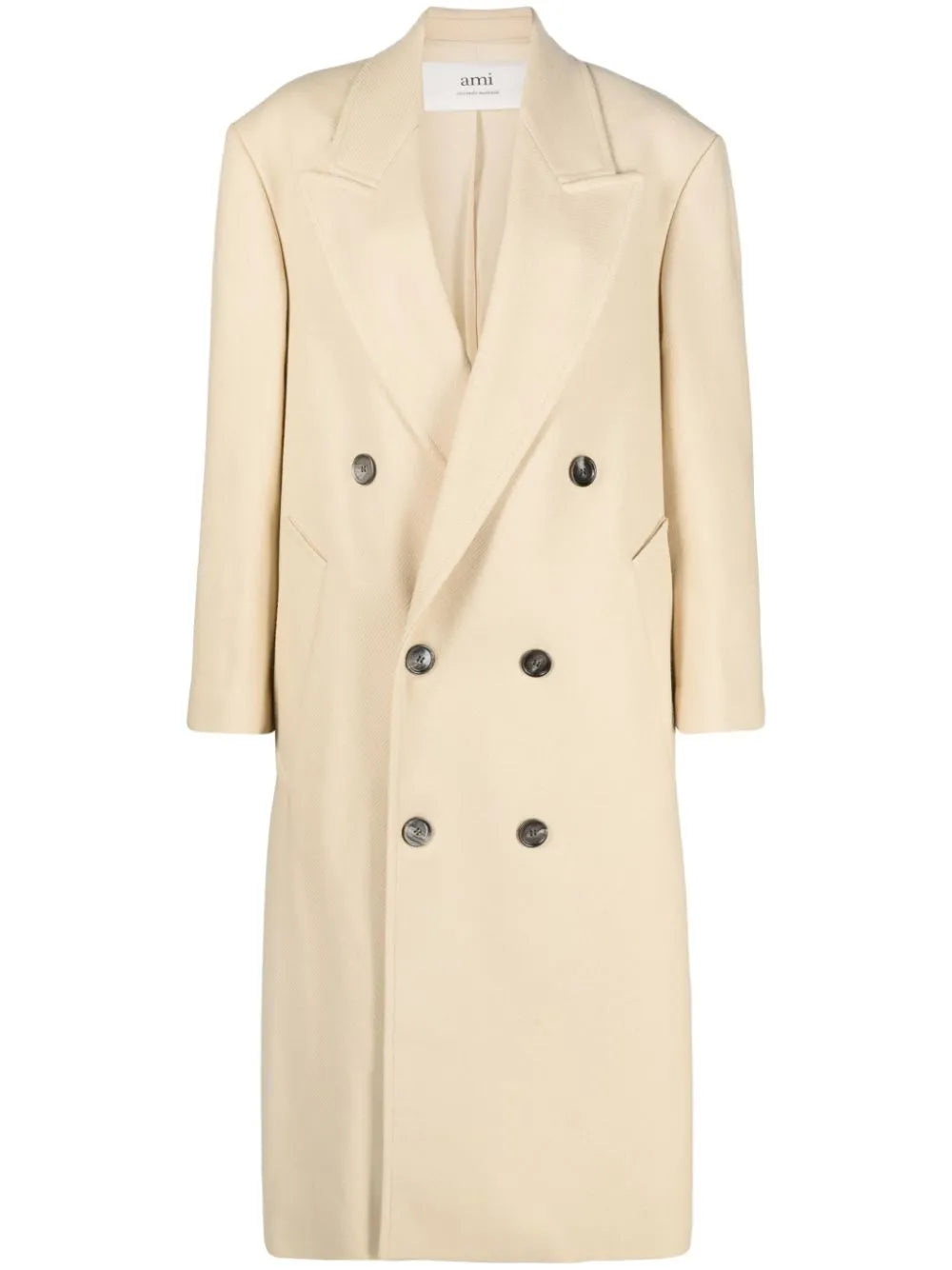 Wide-Lapels Double-Breasted Long Coat