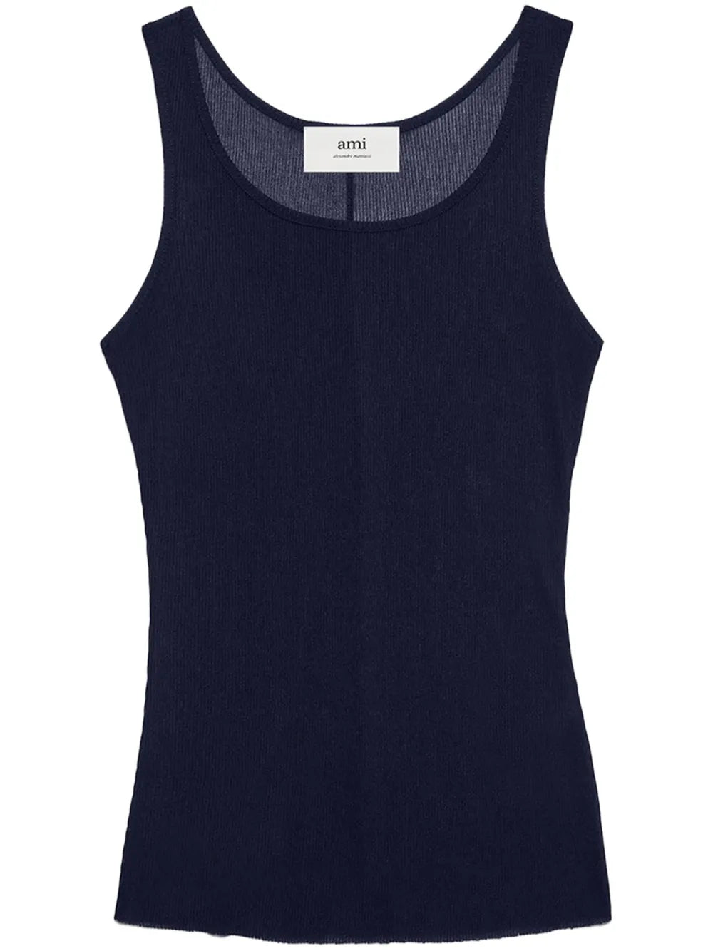 Semi-Sheer Round-Neck Tank Top