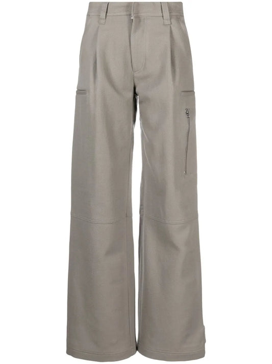 Wide-Leg Virgin-Wool Trousers