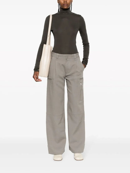 Wide-Leg Virgin-Wool Trousers