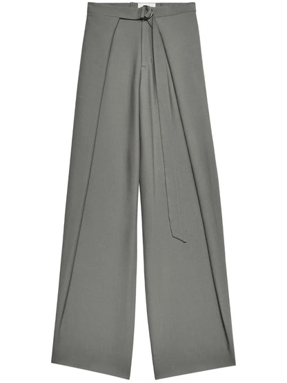 Layered Wide-Leg Trousers