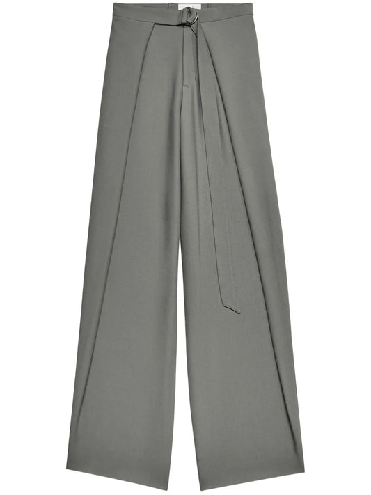 Layered Wide-Leg Trousers