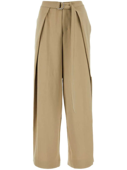 Layered Wide-Leg Trousers