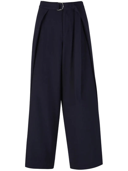 Layered Wide-Leg Trousers