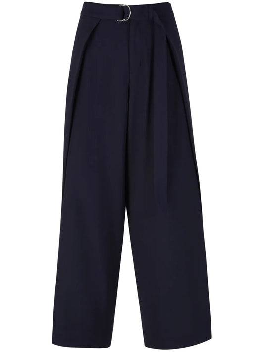 Layered Wide-Leg Trousers