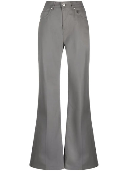 High-Waist Flared Trousers
