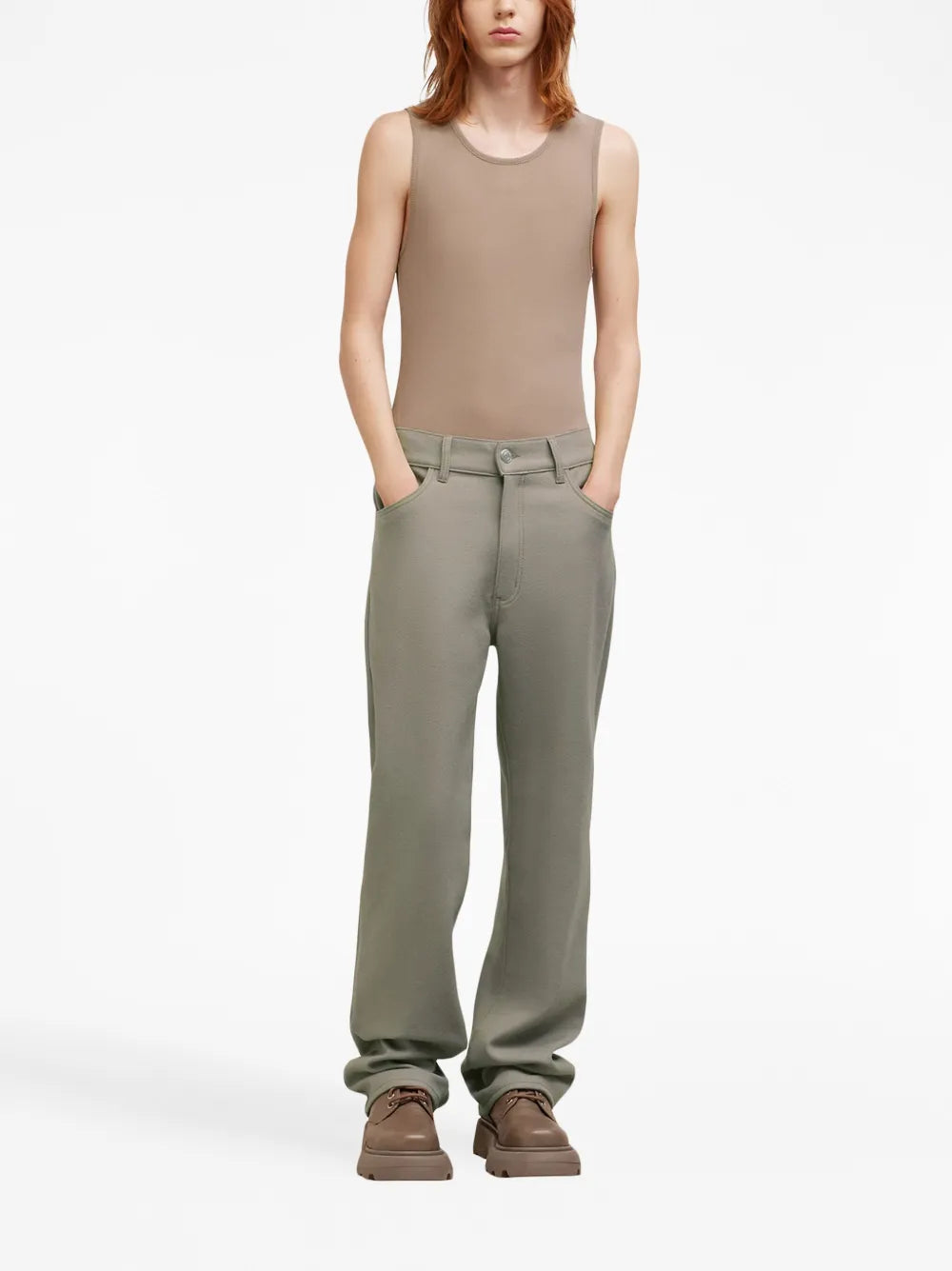 Wool Straight-Leg Trousers